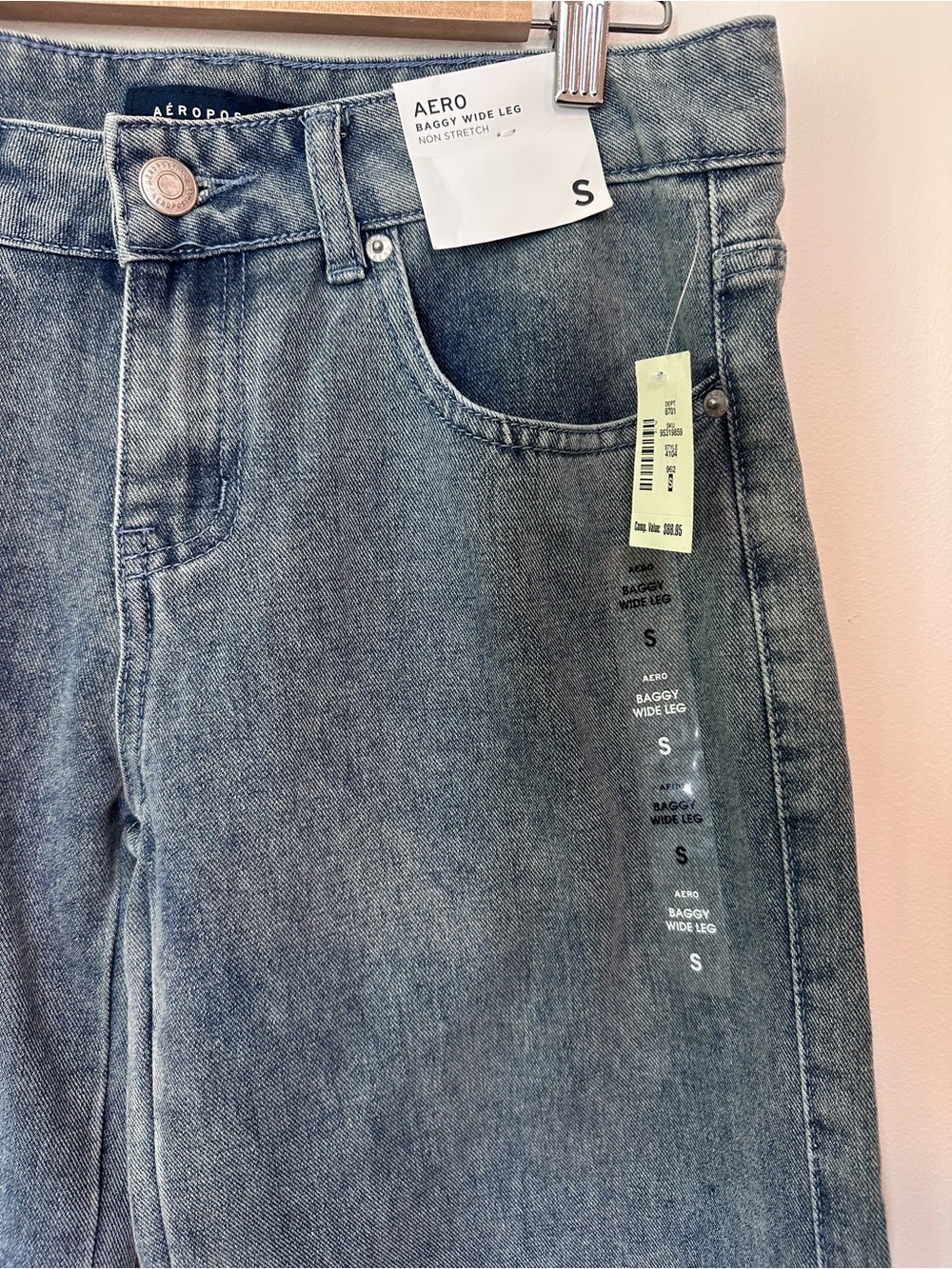 NWT Aeropostale Baggy Wide Leg Bows Jean Small - Picture 3 of 7